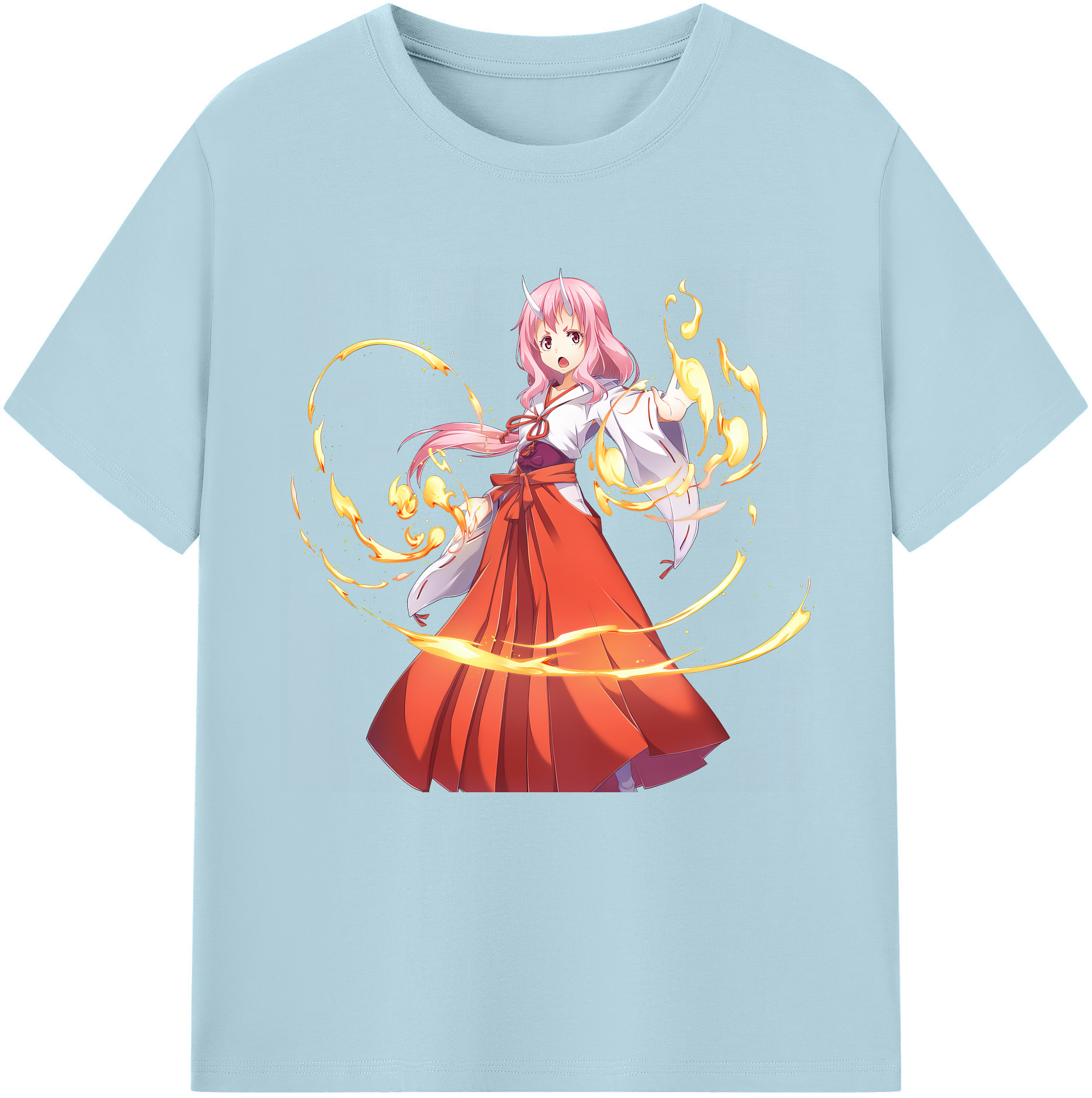 （画像用） 転スラ Regarding Reincarnated to Slime 綿100％半袖Tシャツ（フロントプリント）